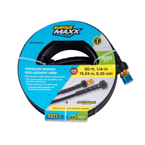 SurfaceMaxx 1/4-in x 50-ft Pressure Washer Replacement Hose