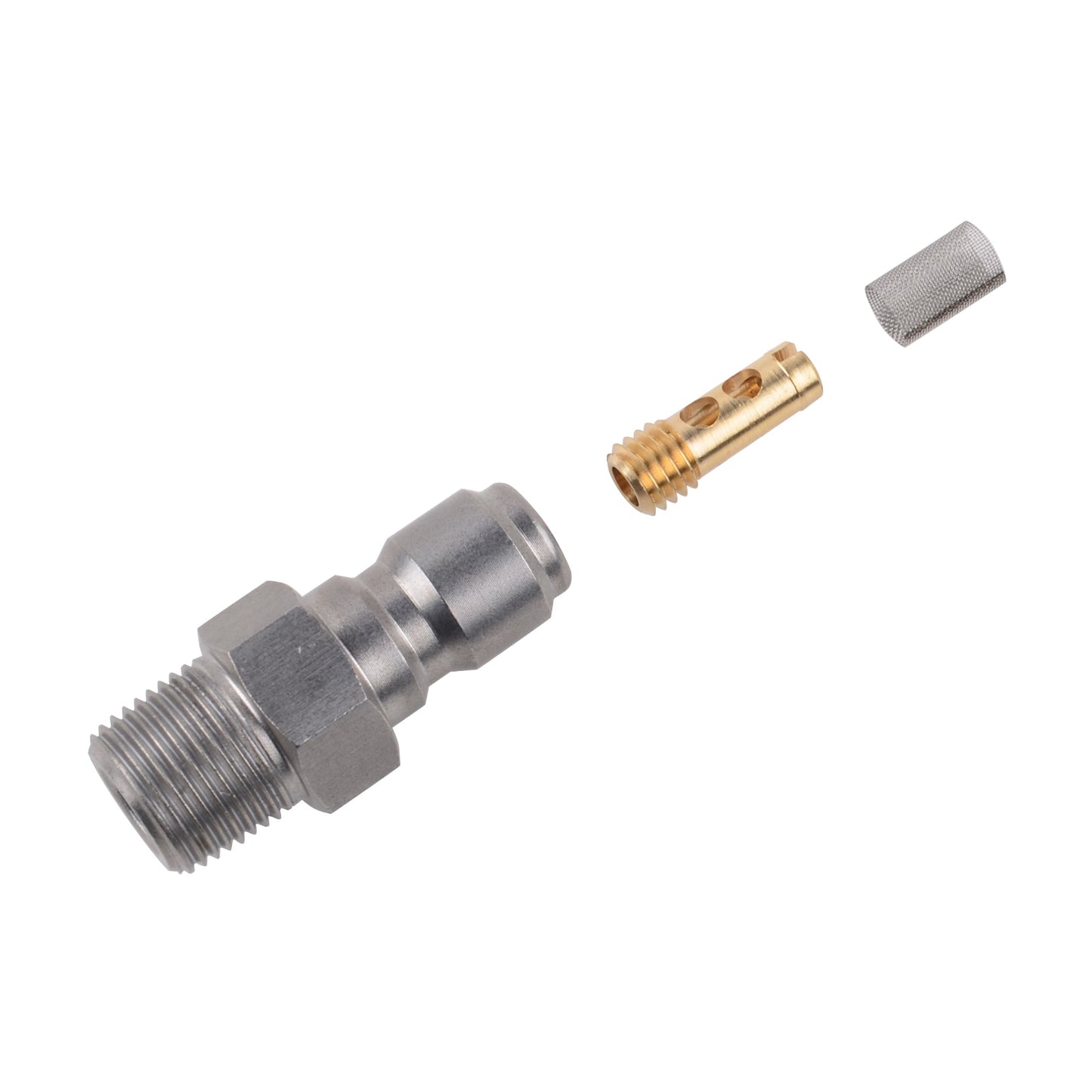 Inlet Plug with Filter & Screen for SurfaceMaxx 21 - in Stainless Steel Walk - Behind Surface Cleaner with Water Broom