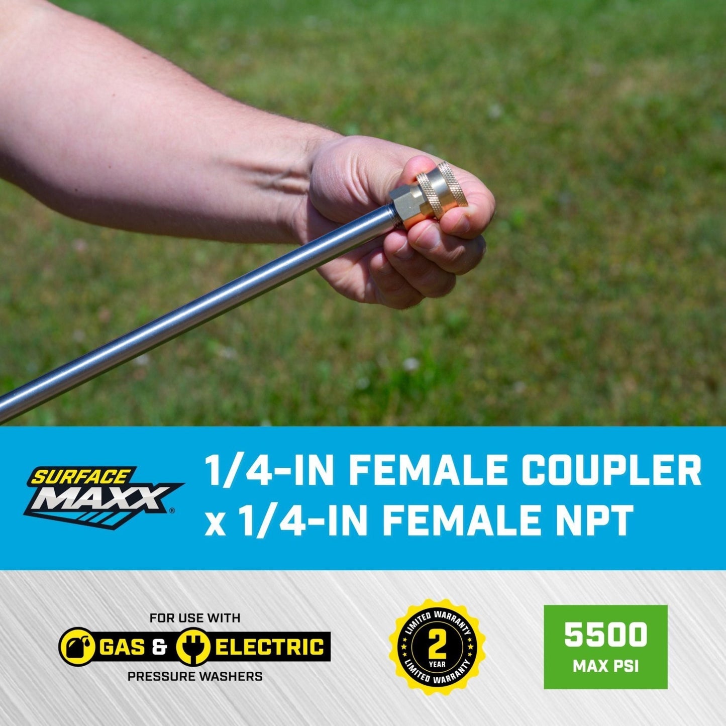 SurfaceMaxx 1/4 - in Female Coupler x 1/4 - in Female NPT
