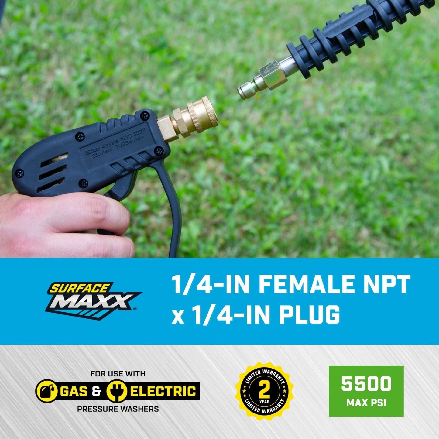 SurfaceMaxx 1/4 - in Female NPT x 1/4 - in Plug