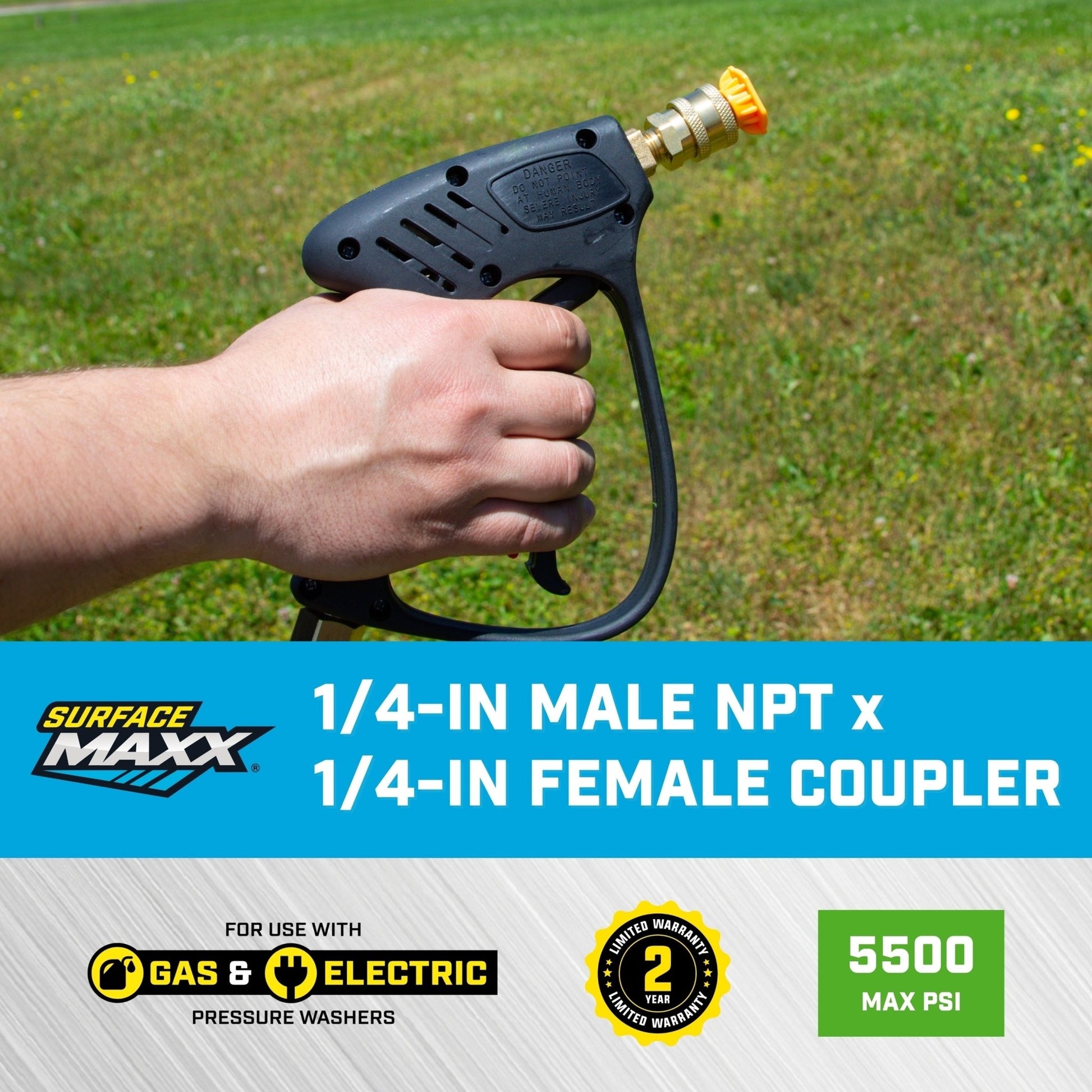 SurfaceMaxx 1/4 - in Male NPT x 1/4 - in Female Coupler