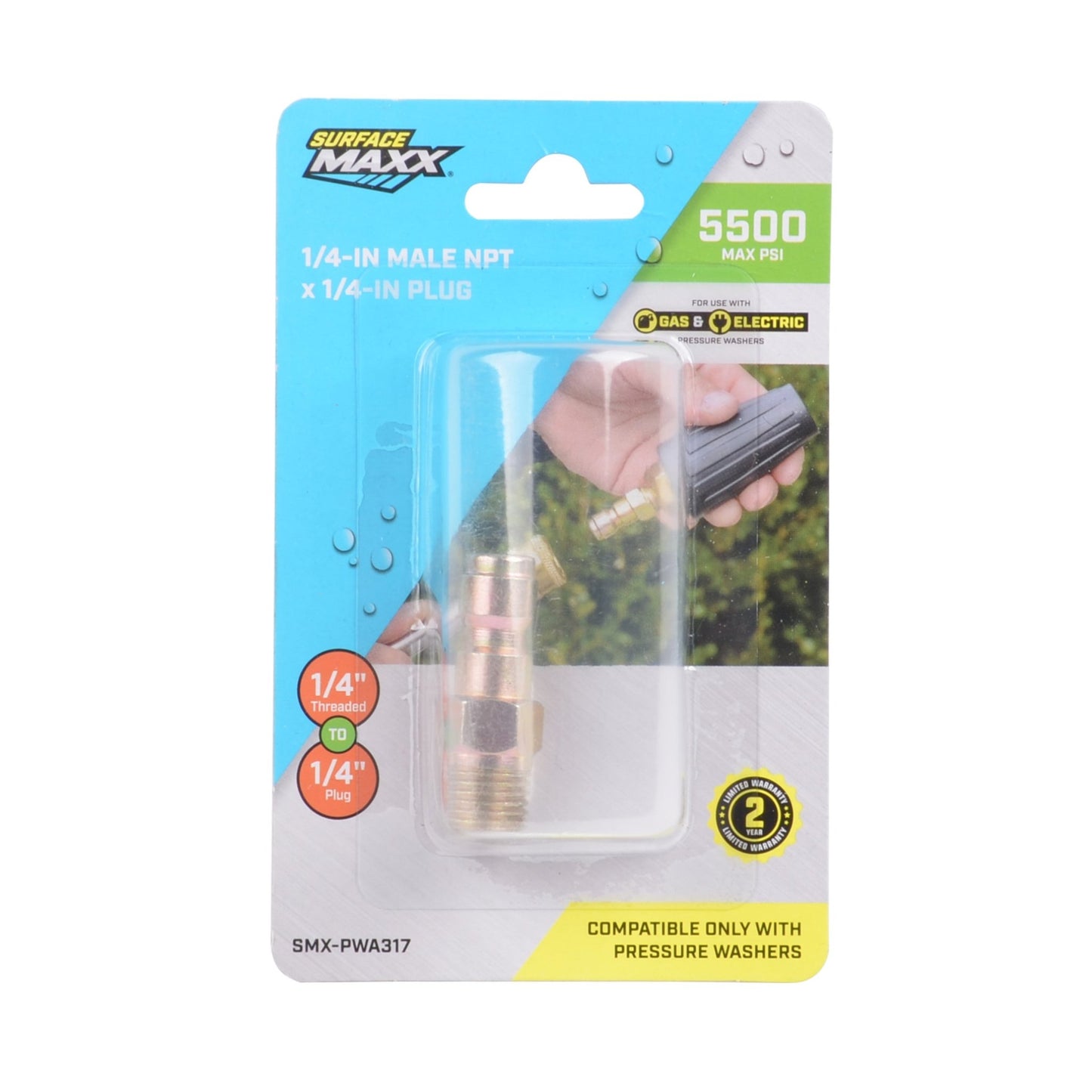 SurfaceMaxx 1/4 - in Male NPT x 1/4 - in Plug
