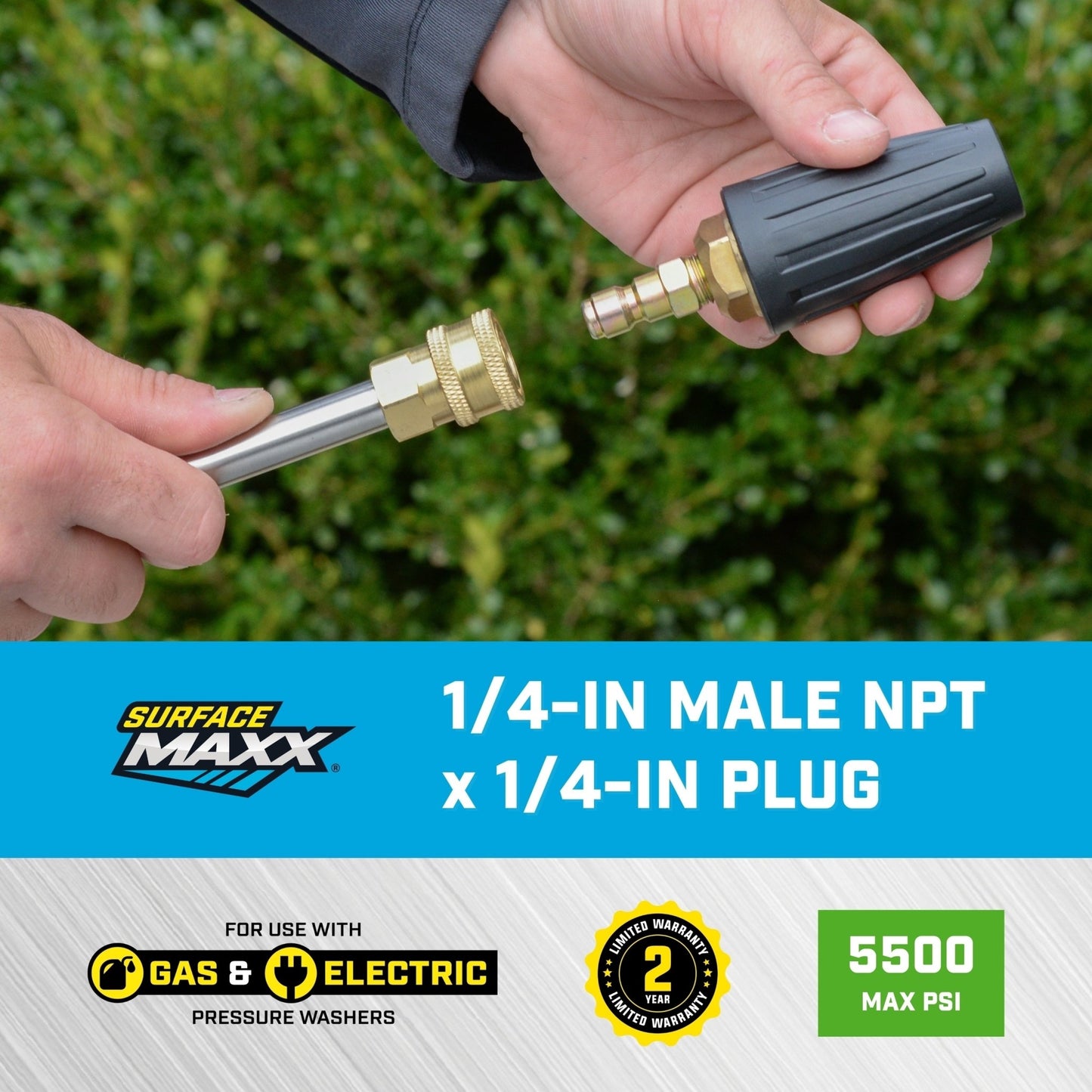 SurfaceMaxx 1/4 - in Male NPT x 1/4 - in Plug
