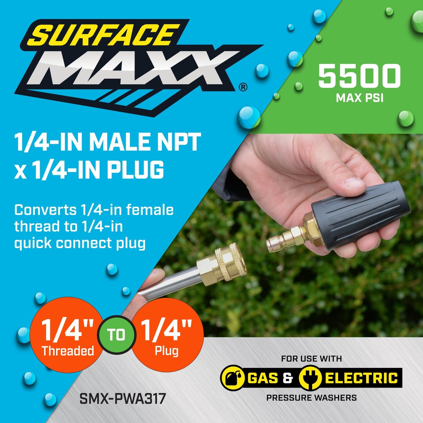 SurfaceMaxx 1/4 - in Male NPT x 1/4 - in Plug