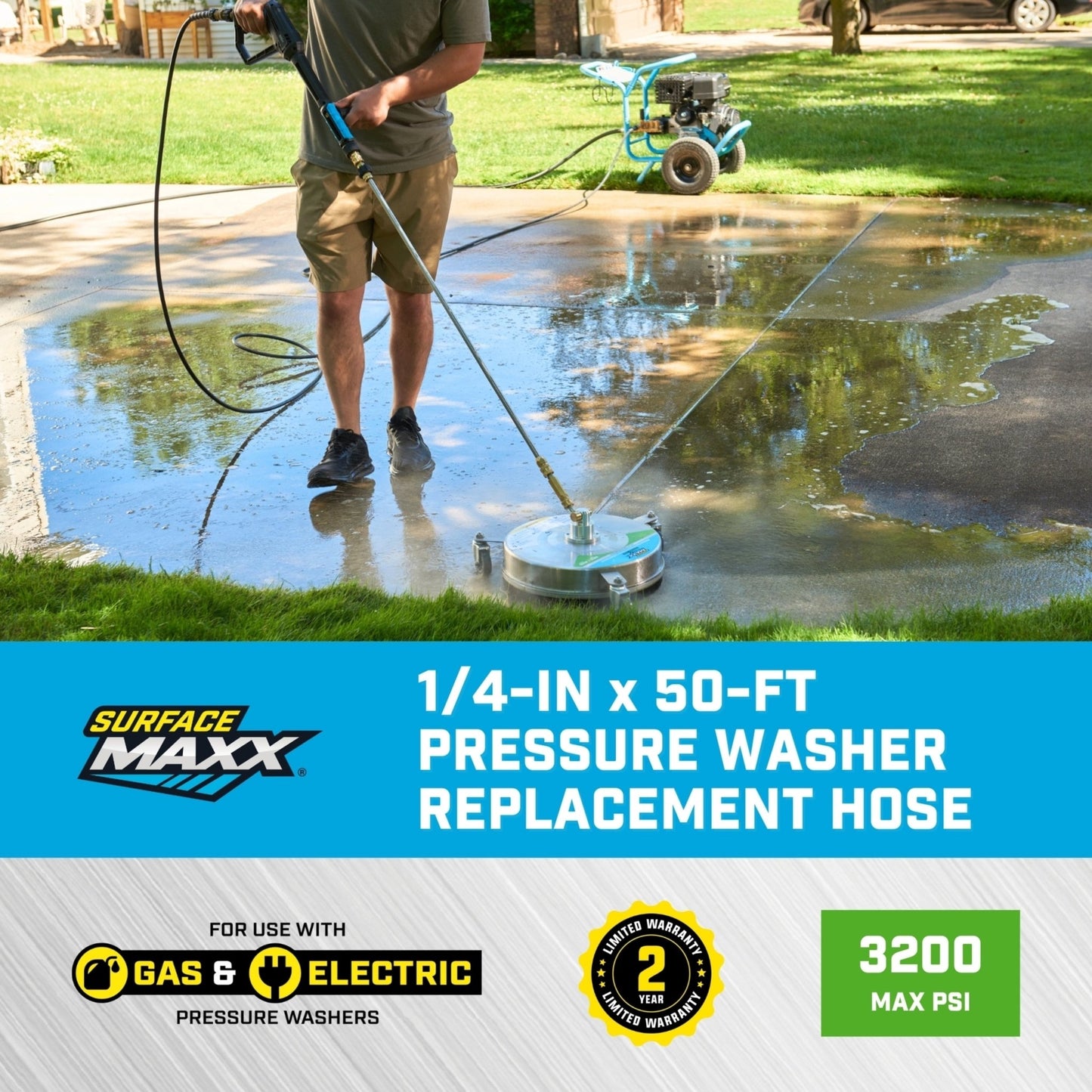 SurfaceMaxx 1/4 - in x 50 - ft Pressure Washer Replacement Hose