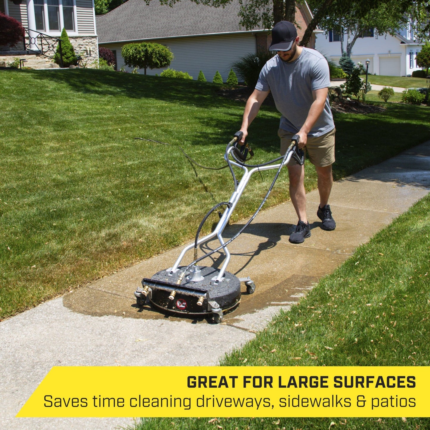 SurfaceMaxx 20 - inch Walk - Behind Surface Cleaner With Water Broom