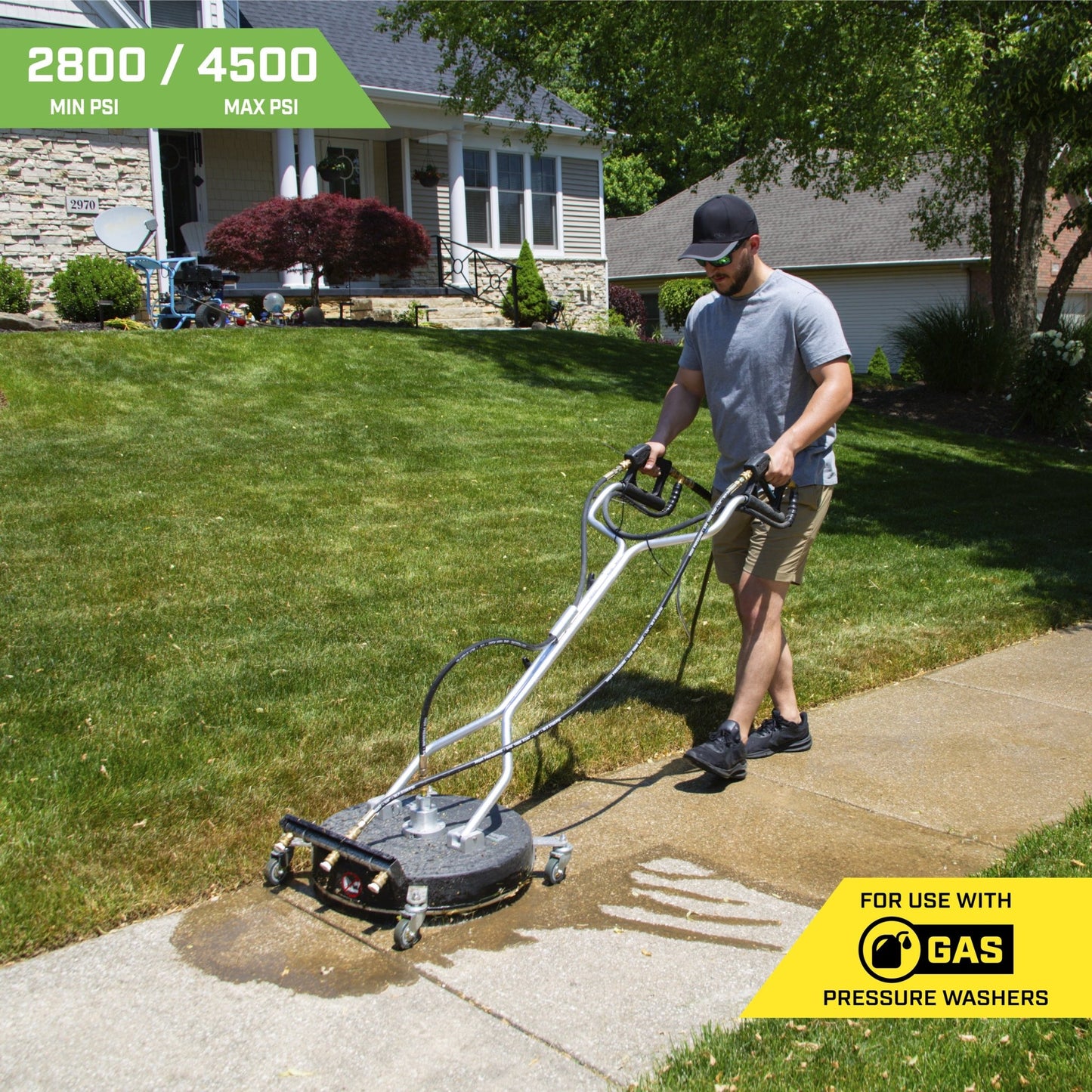 SurfaceMaxx 20 - inch Walk - Behind Surface Cleaner With Water Broom