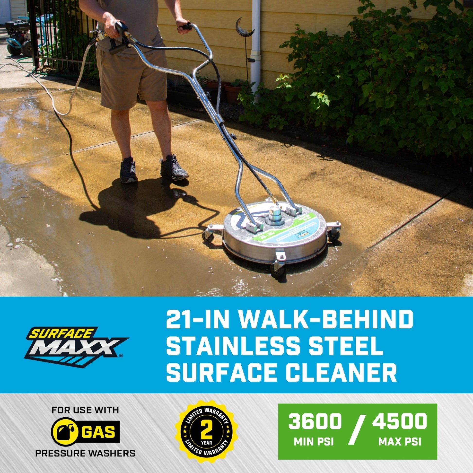 SurfaceMaxx 21 - inch Walk - Behind Stainless Steel Surface Cleaner