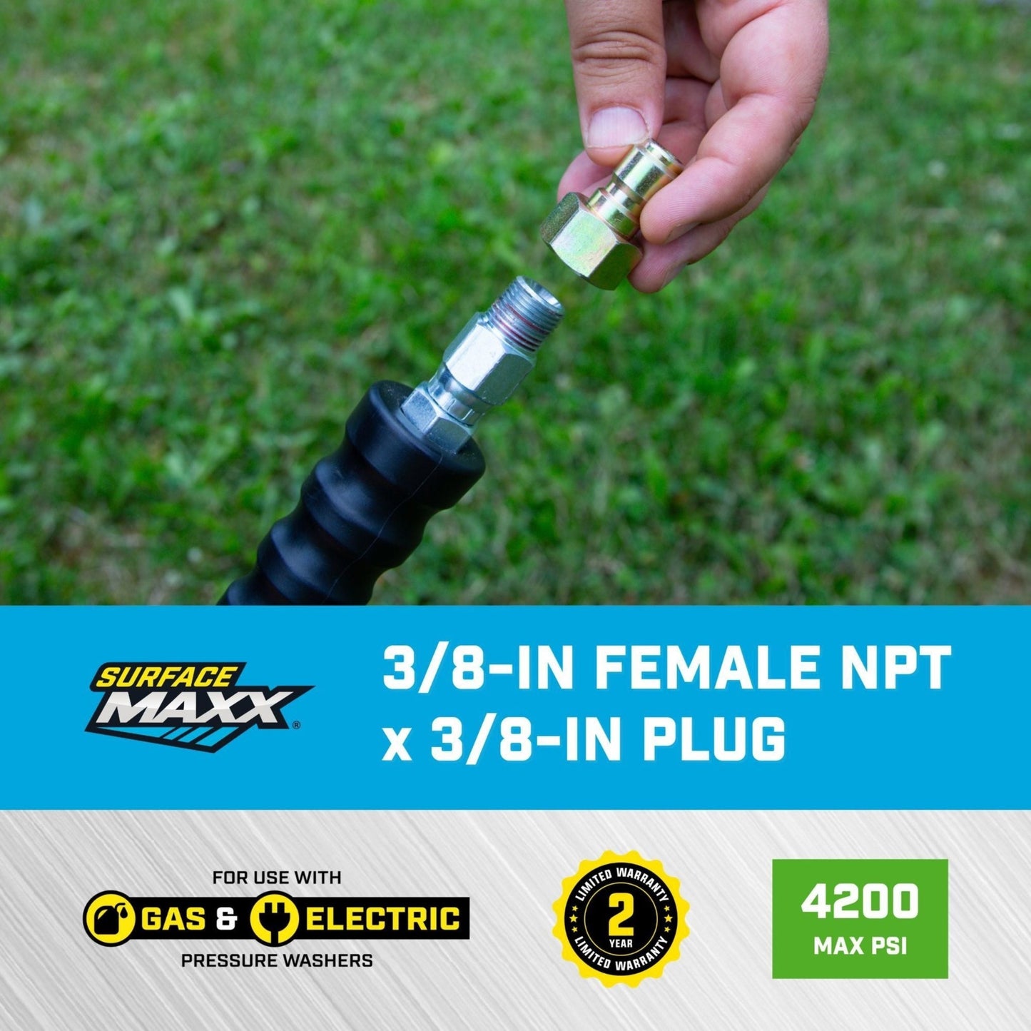 SurfaceMaxx 3/8 - in Female NPT x 3/8 - in Plug