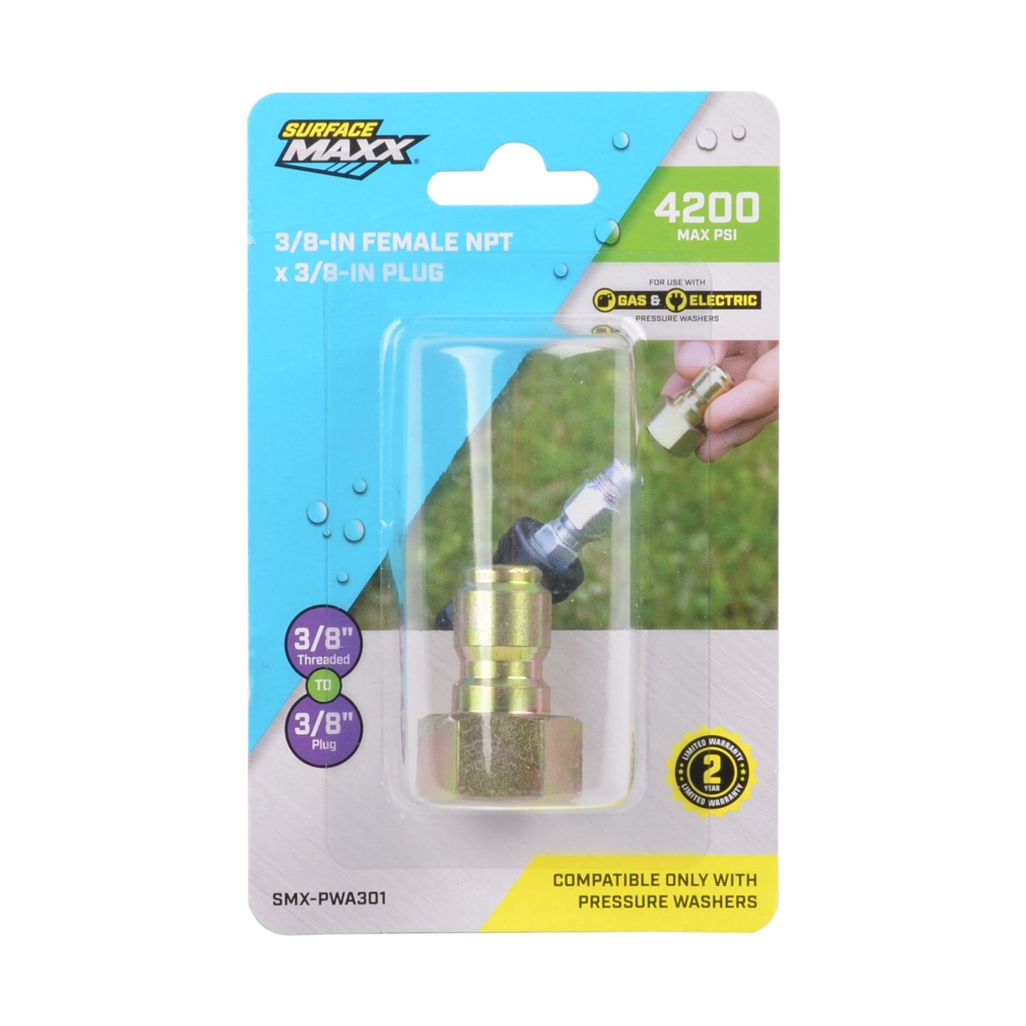 SurfaceMaxx 3/8 - in Female NPT x 3/8 - in Plug