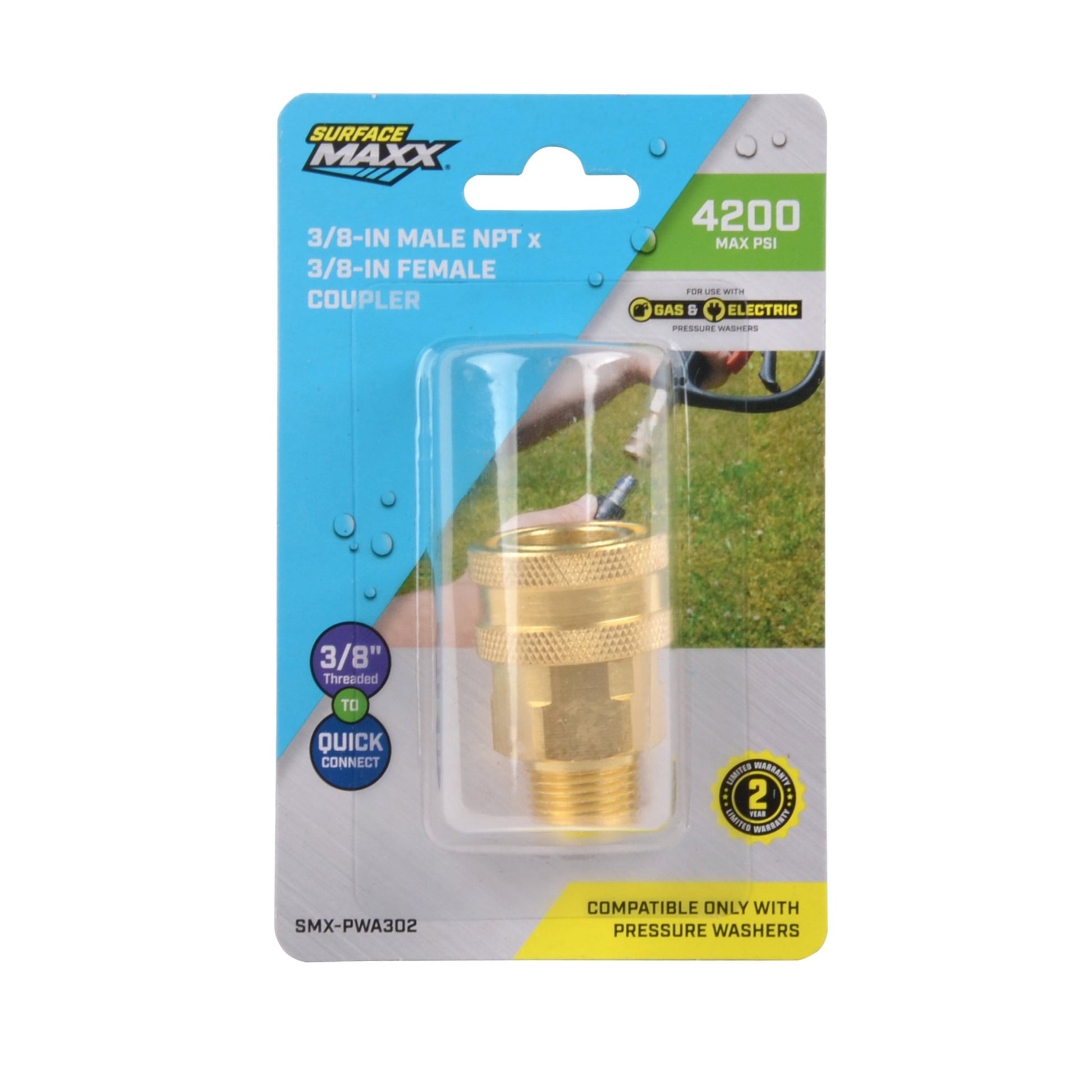 SurfaceMaxx 3/8 - in Male NPT x 3/8 - in Female Coupler