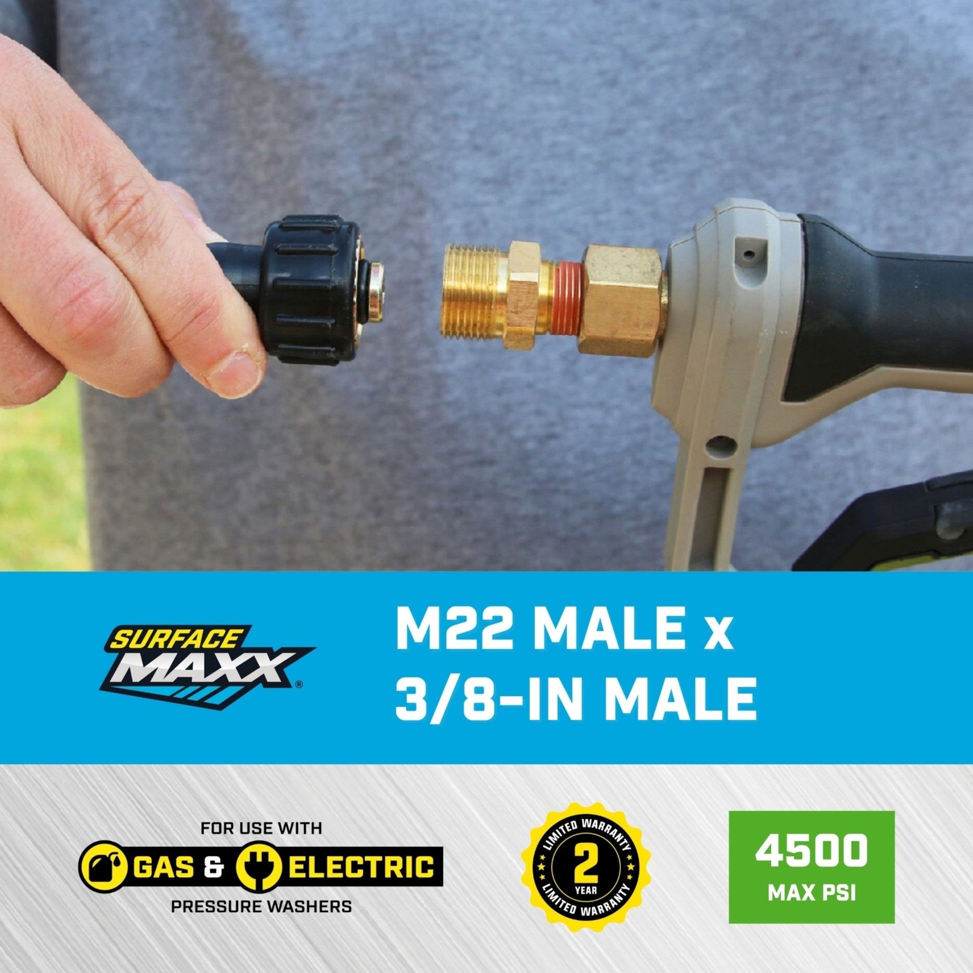 SurfaceMaxx 3/8 - in Male Pipe Thread x Male M - 22