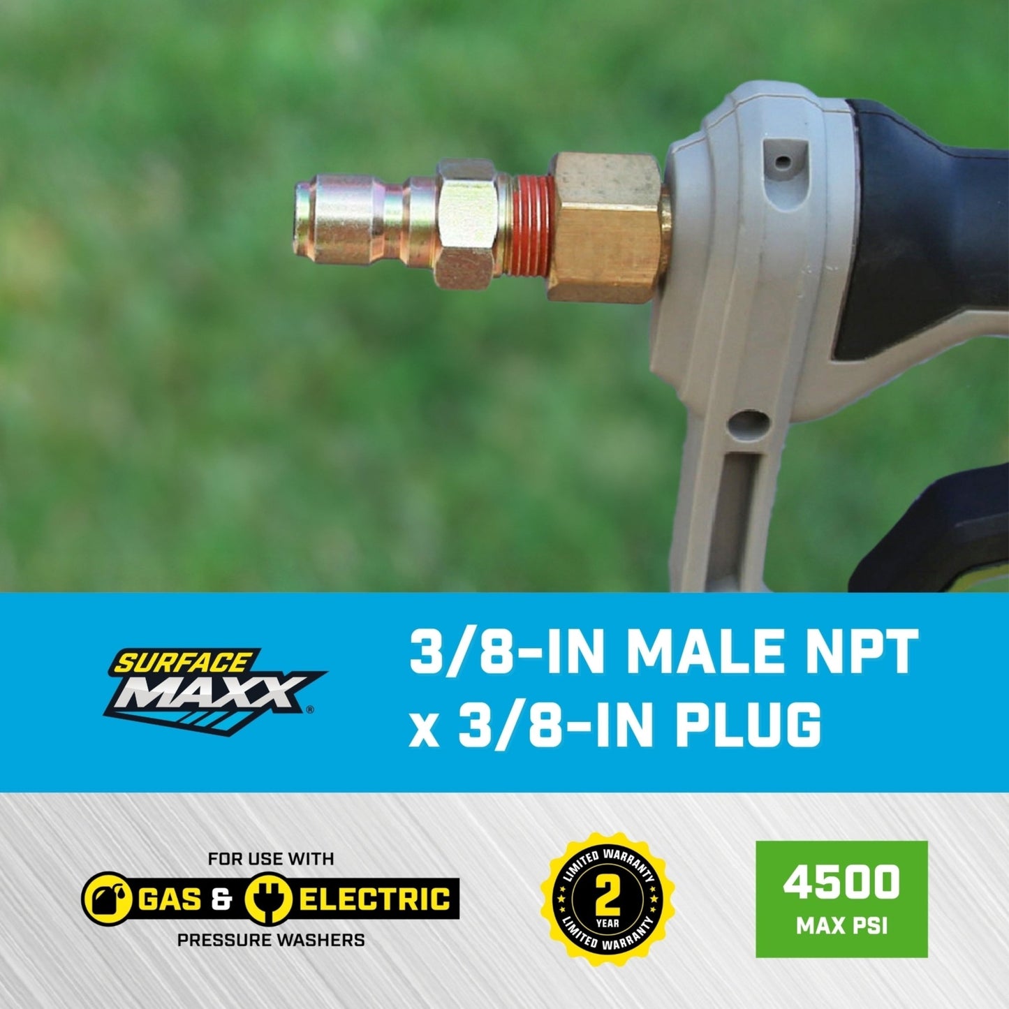 SurfaceMaxx 3/8 - in Quick Disconnect Plug x 3/8 - in
