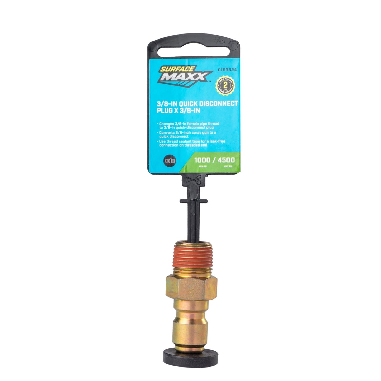 SurfaceMaxx 3/8 - in Quick Disconnect Plug x 3/8 - in