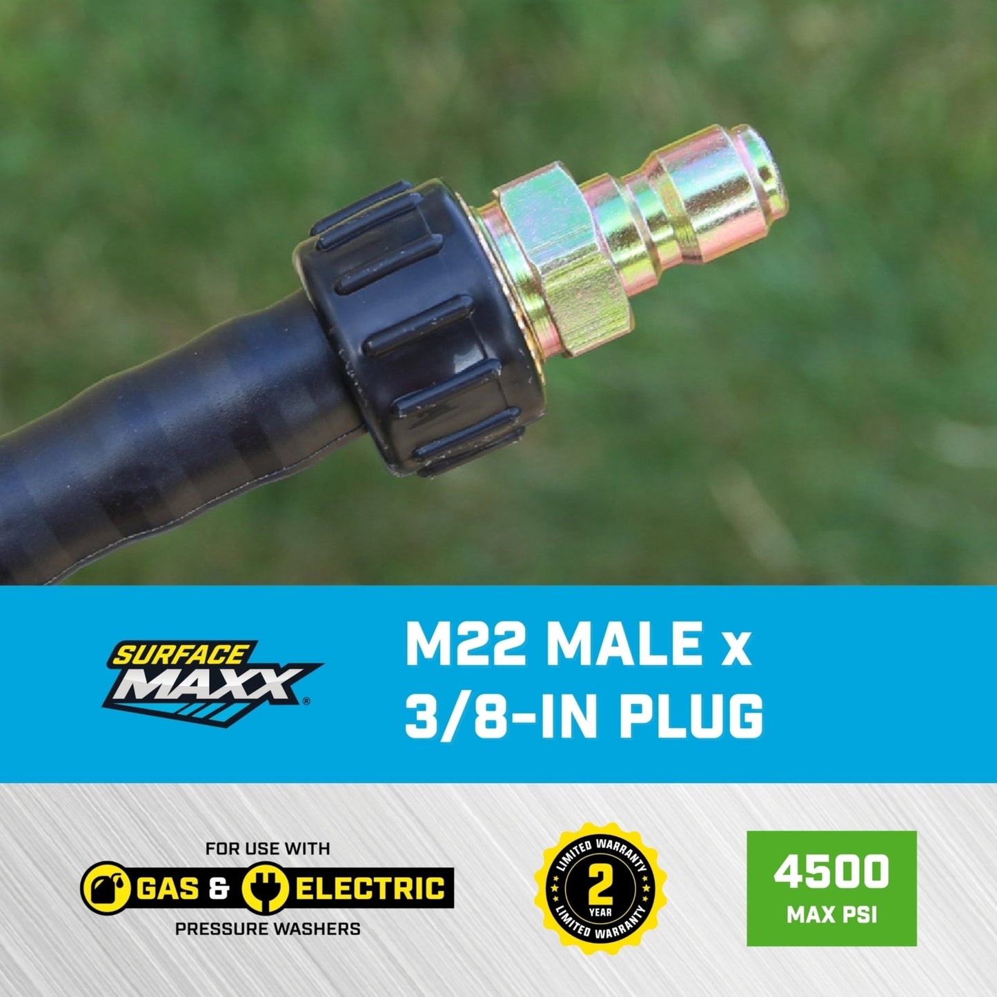 SurfaceMaxx 3/8 - in Quick Disconnect Plug x Male M - 22