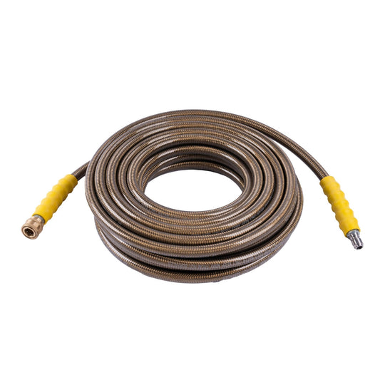 SurfaceMaxx 3/8 - in x 50 - ft Steel & Polyester Braided Pressure Washer Replacement Hose