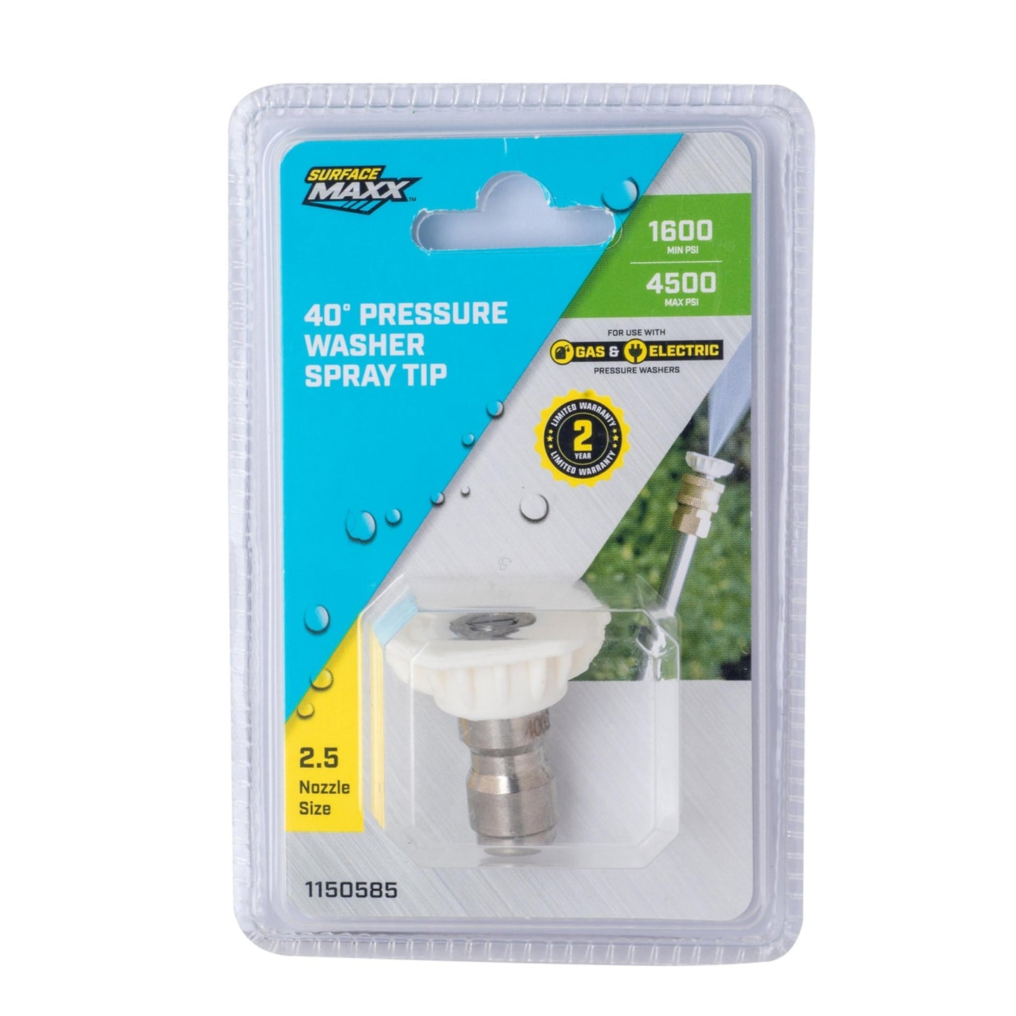 SurfaceMaxx 40 - Degree 2.5 Orifice Pressure Washer Spray Tip