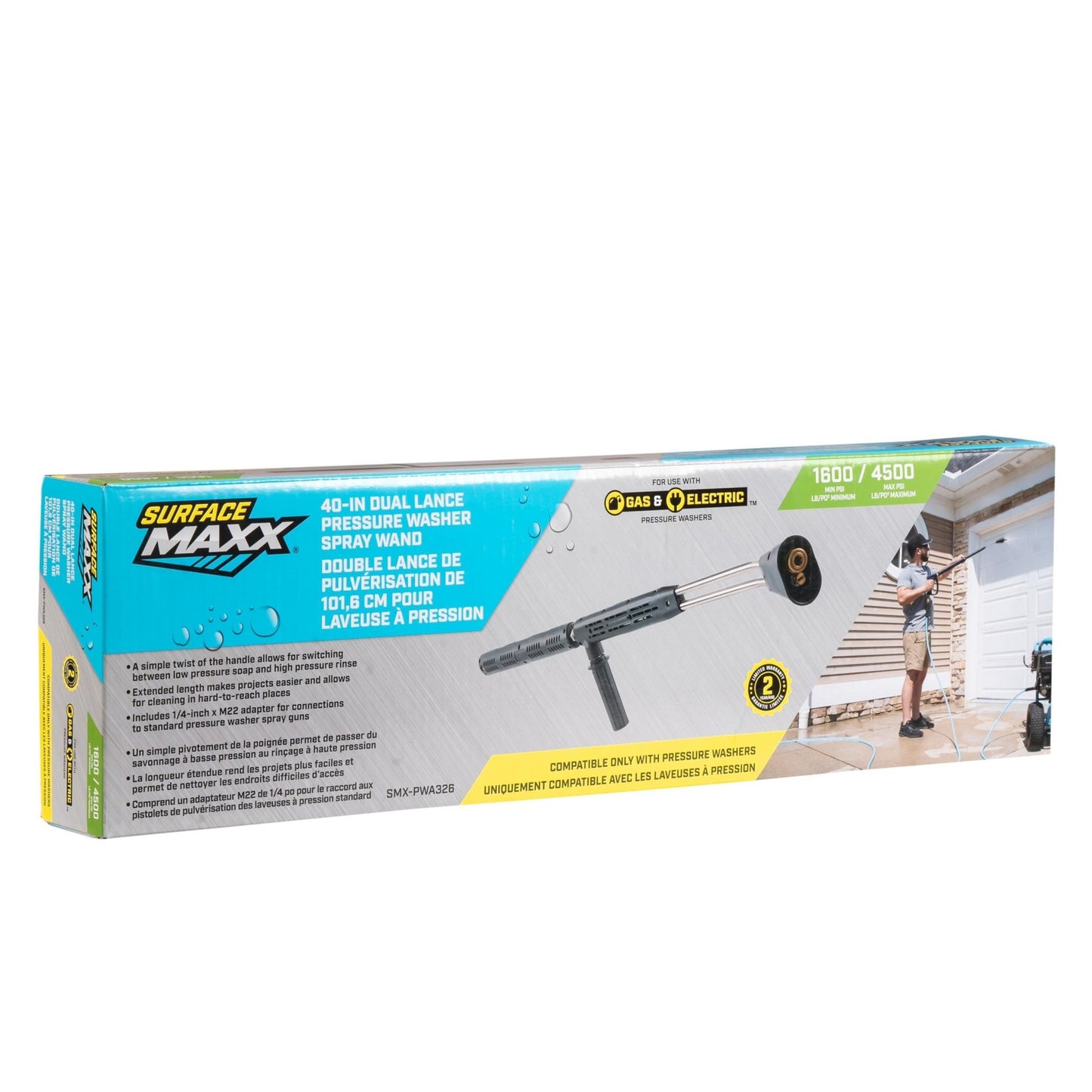 SurfaceMaxx 40 - in Dual Lance Pressure Washer Wand