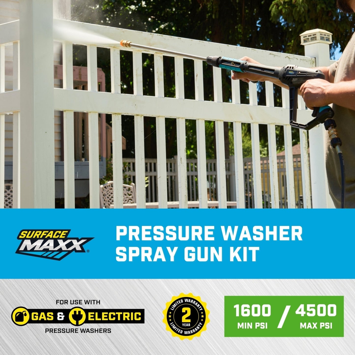 SurfaceMaxx 4500 - PSI Pressure Washer Spray Gun Kit