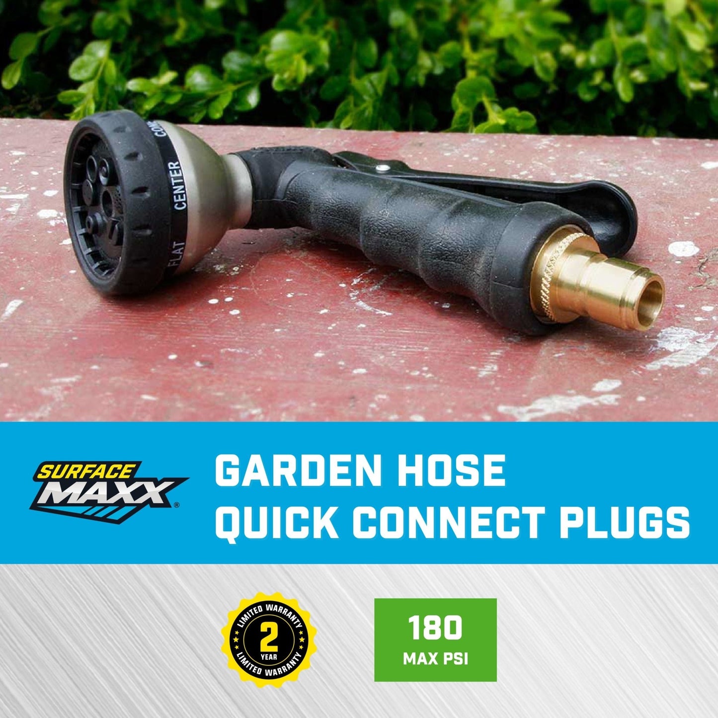 SurfaceMaxx Garden Hose Quick Connect Plugs - Set of 6
