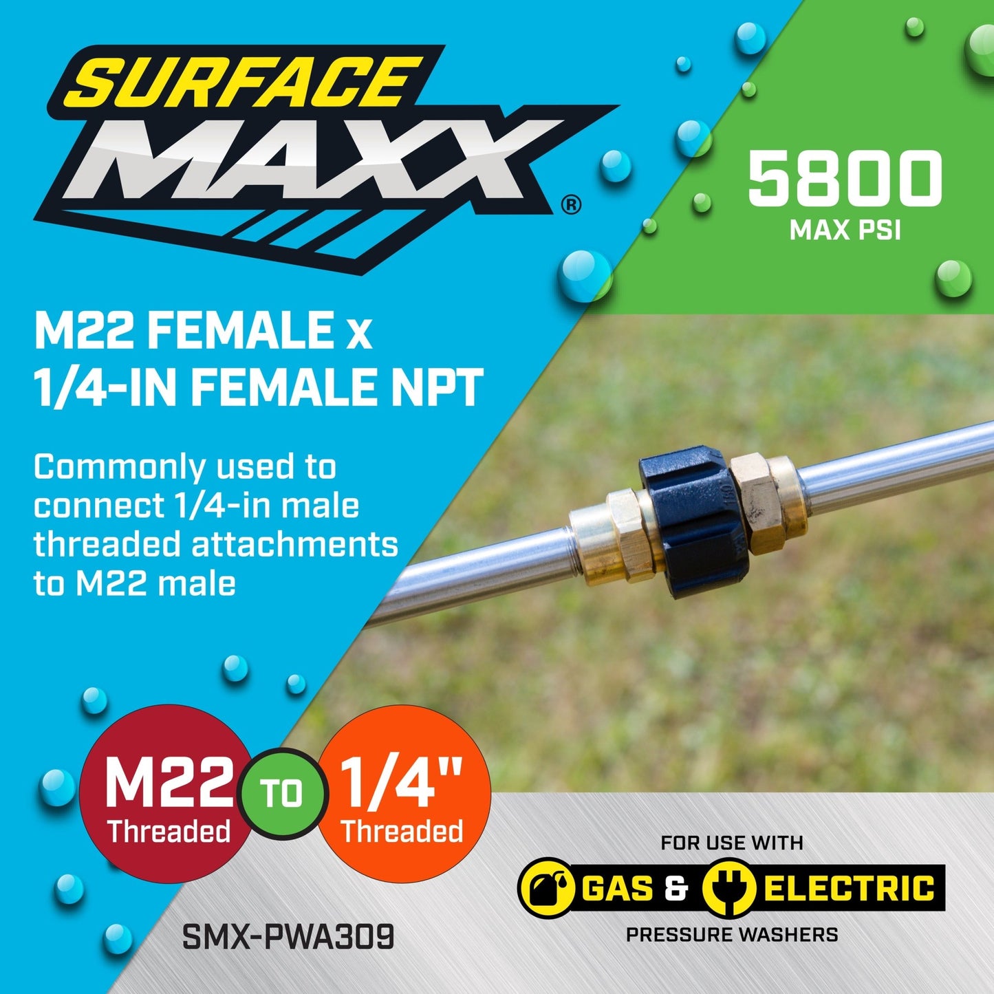 SurfaceMaxx M22 Female x 1/4 - in Female NPT