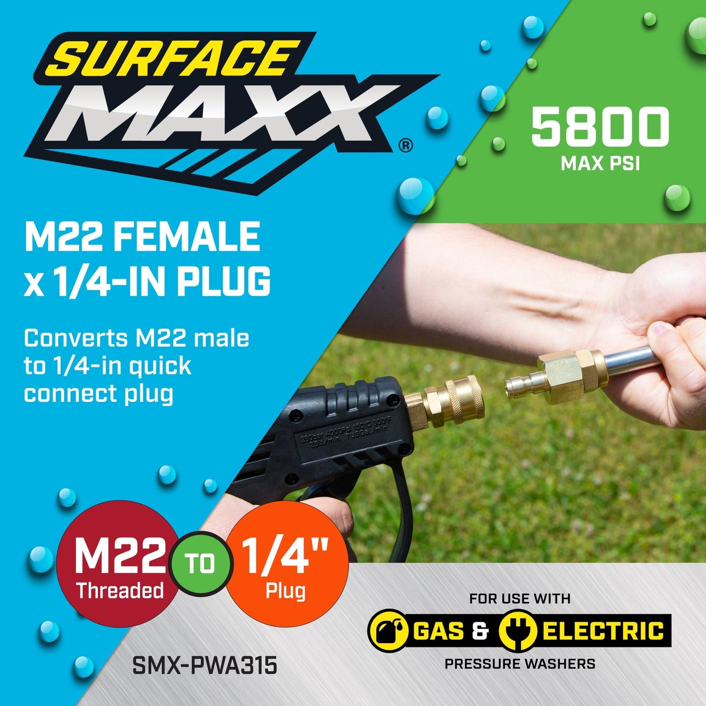 SurfaceMaxx M22 Female x 1/4 - in Plug
