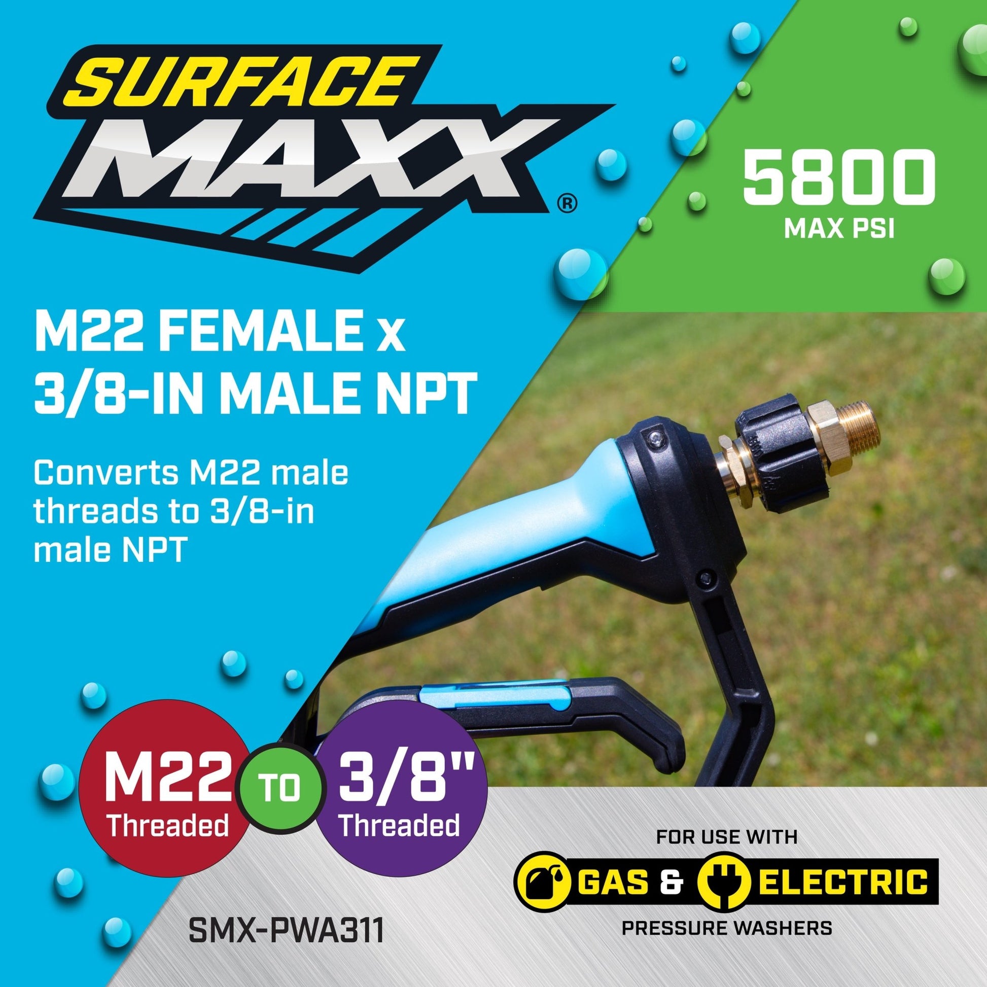 SurfaceMaxx M22 Female x 3/8 - in Male NPT