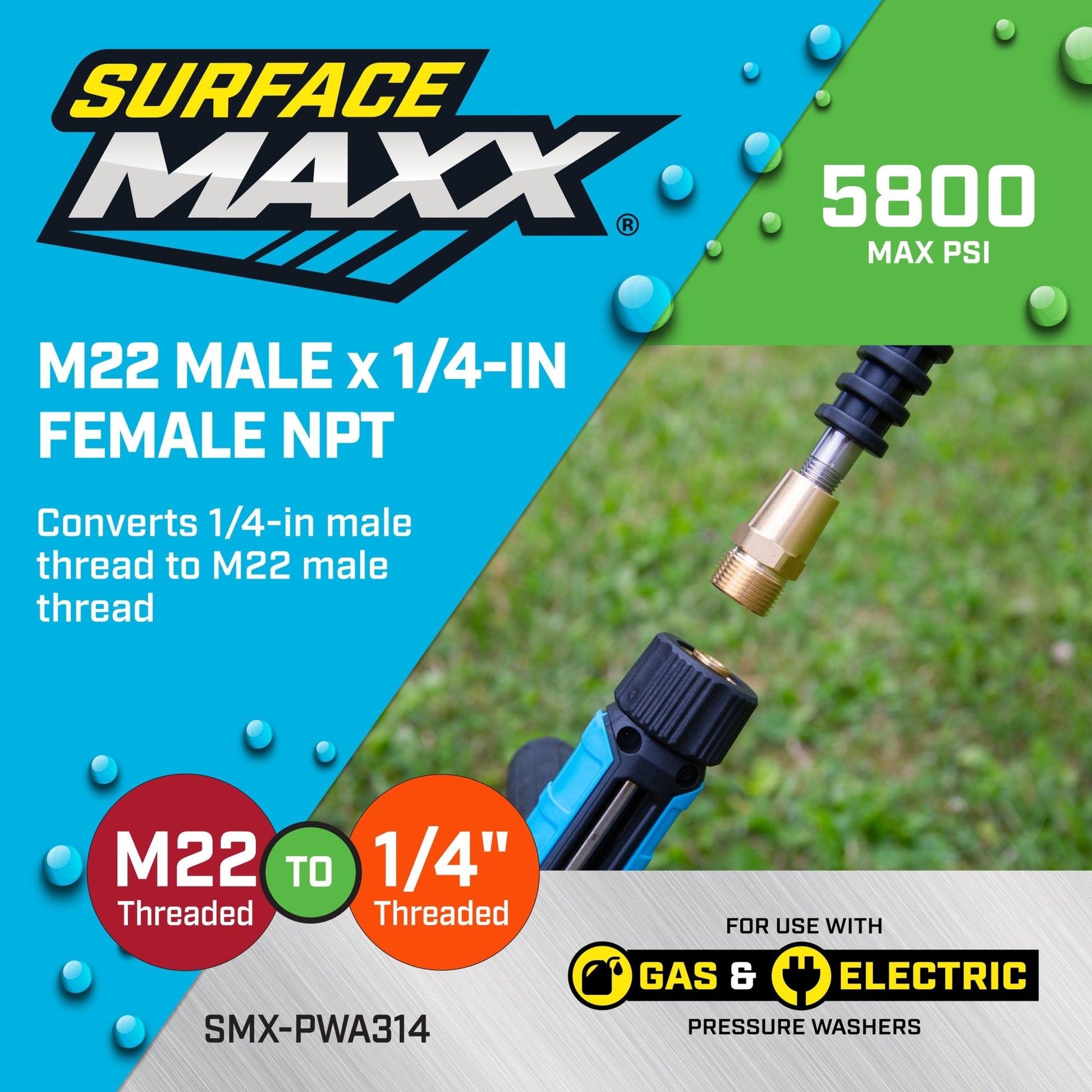 SurfaceMaxx M22 Male x 1/4 - in Female NPT