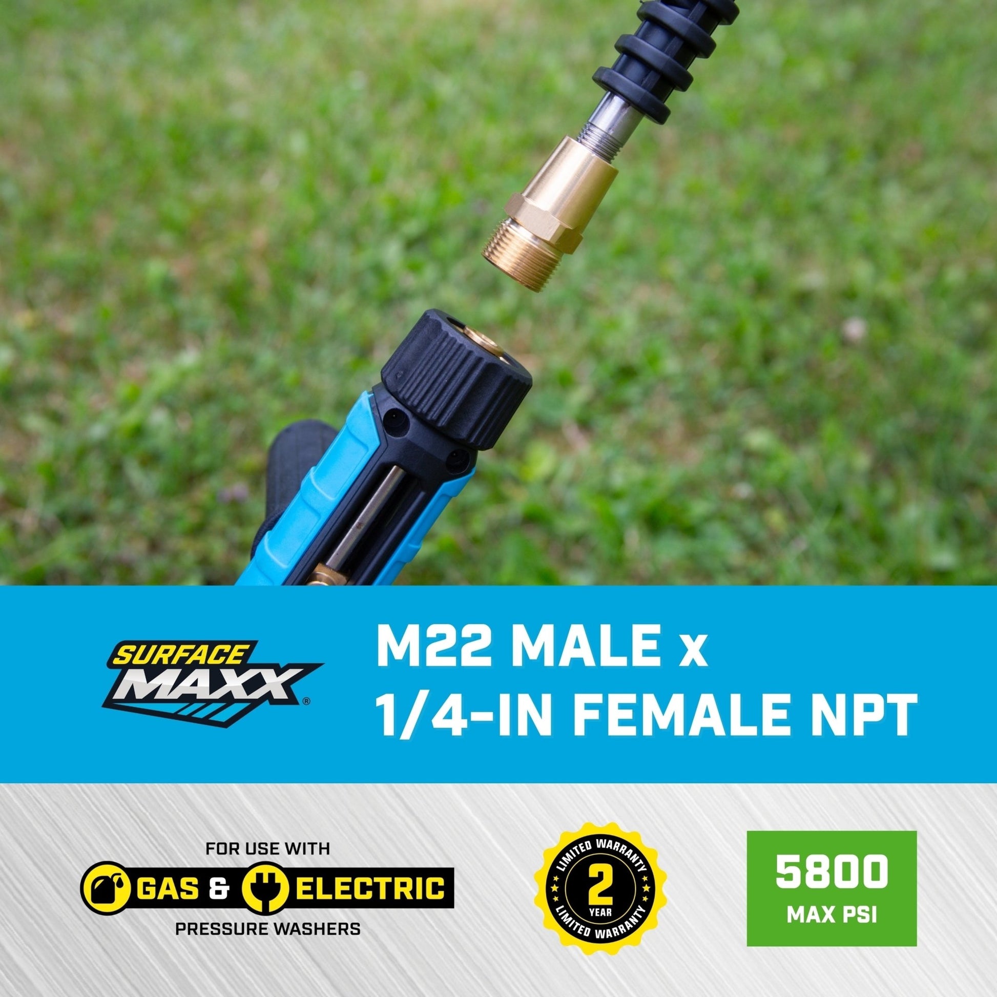 SurfaceMaxx M22 Male x 1/4 - in Female NPT