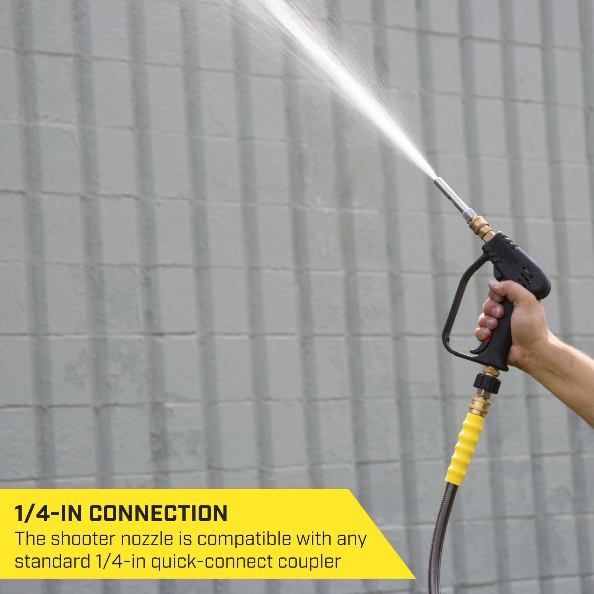 SurfaceMaxx Shooter Stainless Steel High Soap Nozzle - 3.0 Nozzle Size with 1/4 - Inch Plug