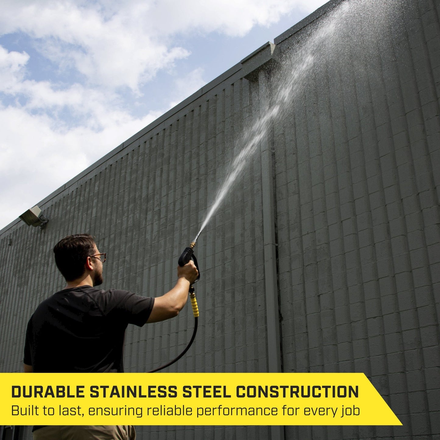 SurfaceMaxx Shooter Stainless Steel High Soap Nozzle - 3.0 Nozzle Size with 1/4 - Inch Plug