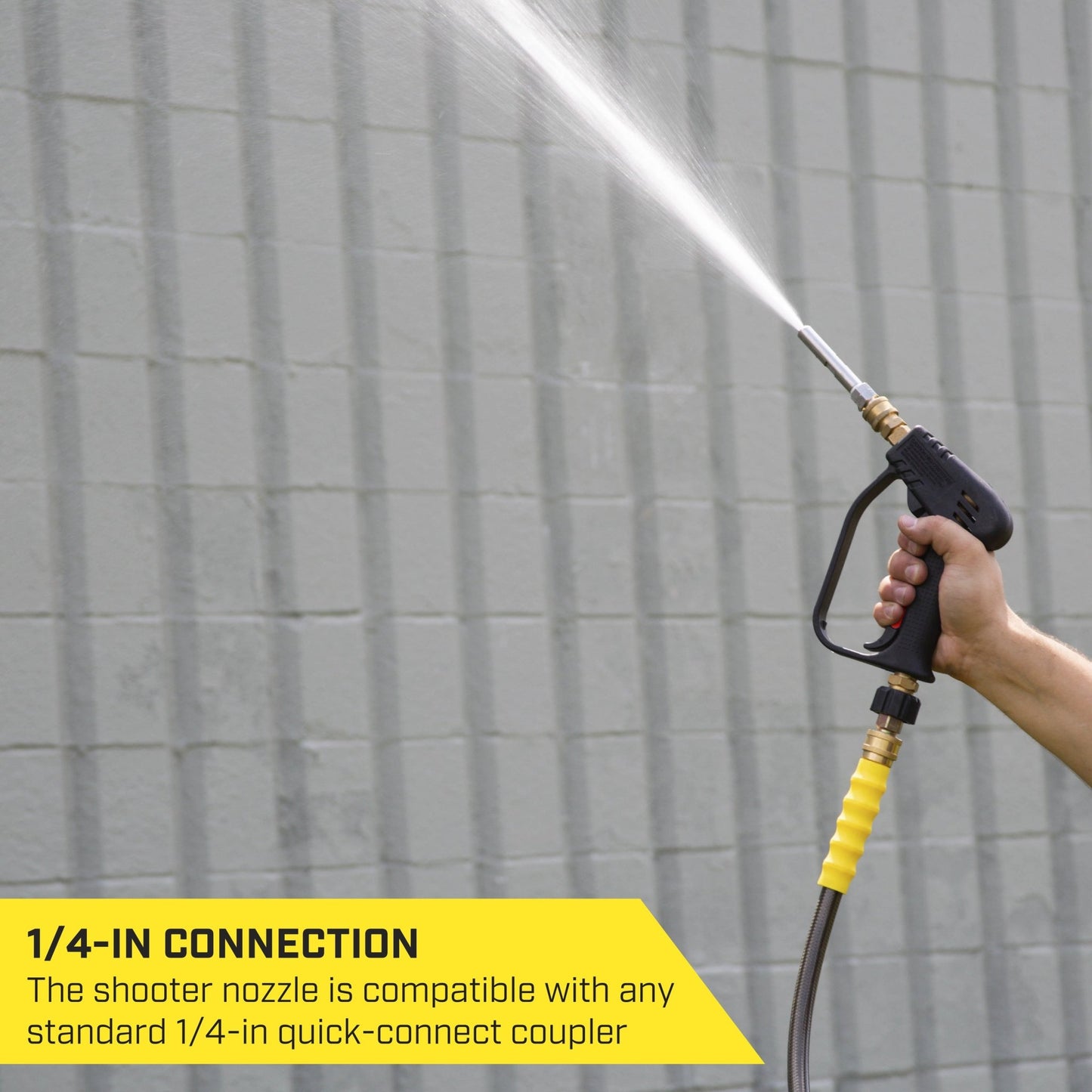 SurfaceMaxx Shooter Stainless Steel High Soap Nozzle - 4.0 Nozzle Size with 1/4 - Inch Plug