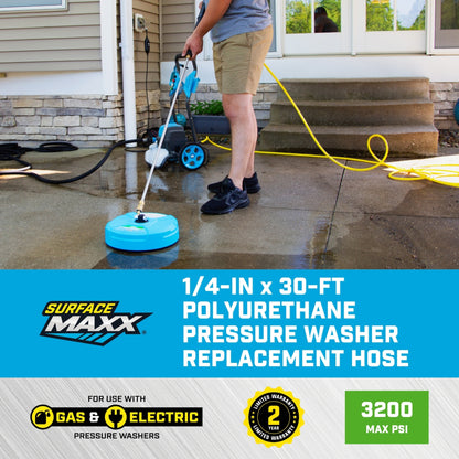 SurfaceMaxx 1/4-in x 30-ft Polyurethane Pressure Washer Replacement Hose