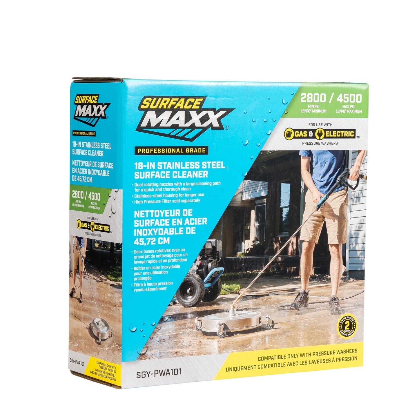 SurfaceMaxx 18-inch Stainless Steel Surface Cleaner