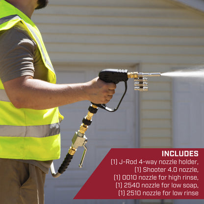 SurfaceMaxx PRO J-Rod Nozzle Kit with Shooter Nozzle for 3.5-4.0 GPM Pumps