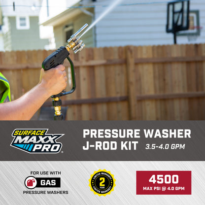 SurfaceMaxx PRO J-Rod Nozzle Kit with Shooter Nozzle for 3.5-4.0 GPM Pumps