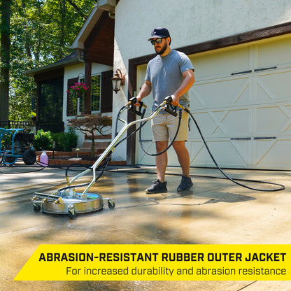 SurfaceMaxx 3/8-in x 50-ft Steel & Polyester Braided Pressure Washer Replacement Hose, Rubber Outer Jacket