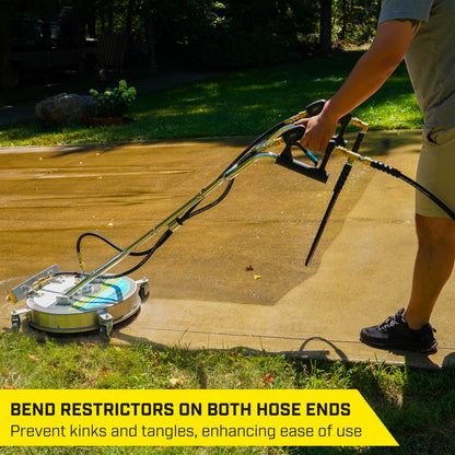 SurfaceMaxx 3/8-in x 50-ft Steel & Polyester Braided Pressure Washer Replacement Hose, Rubber Outer Jacket