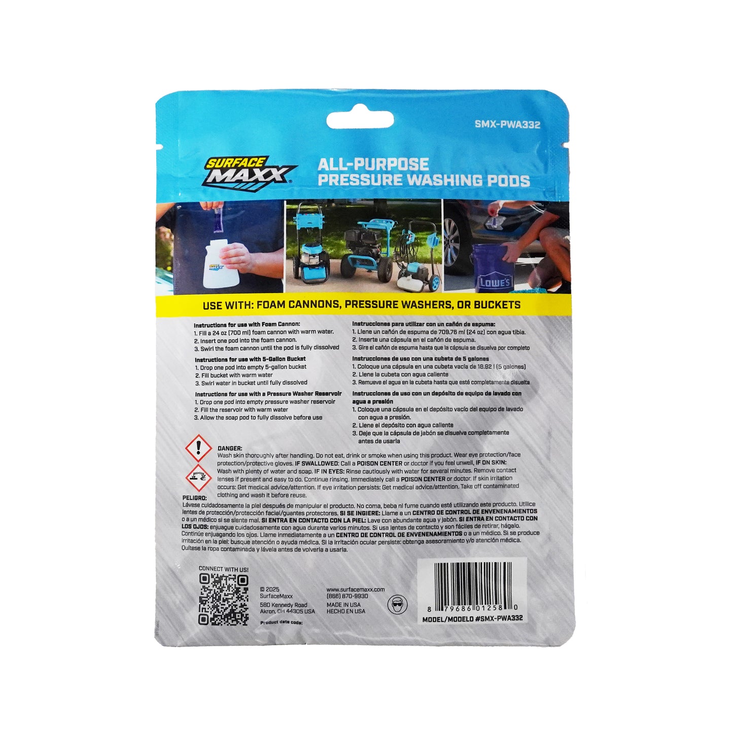 SurfaceMaxx All-Purpose Pressure Washing Pods - 4-Pack