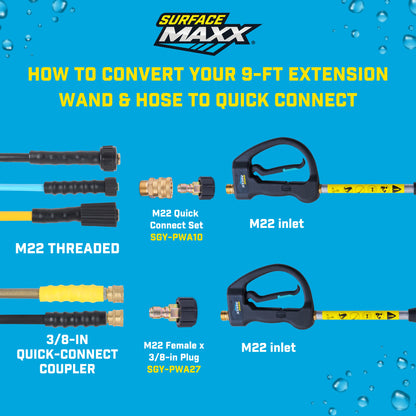 SurfaceMaxx 9-ft Pressure Washer Extension Wand