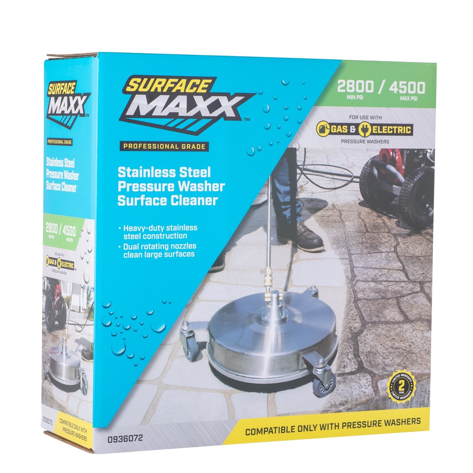 SurfaceMaxx 14.5 - inch Stainless Steel Surface Cleaner - SurfaceMaxx