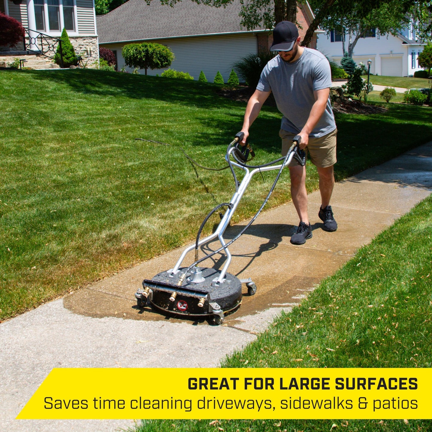 SurfaceMaxx 20 - inch Walk - Behind Surface Cleaner With Water Broom - SurfaceMaxx