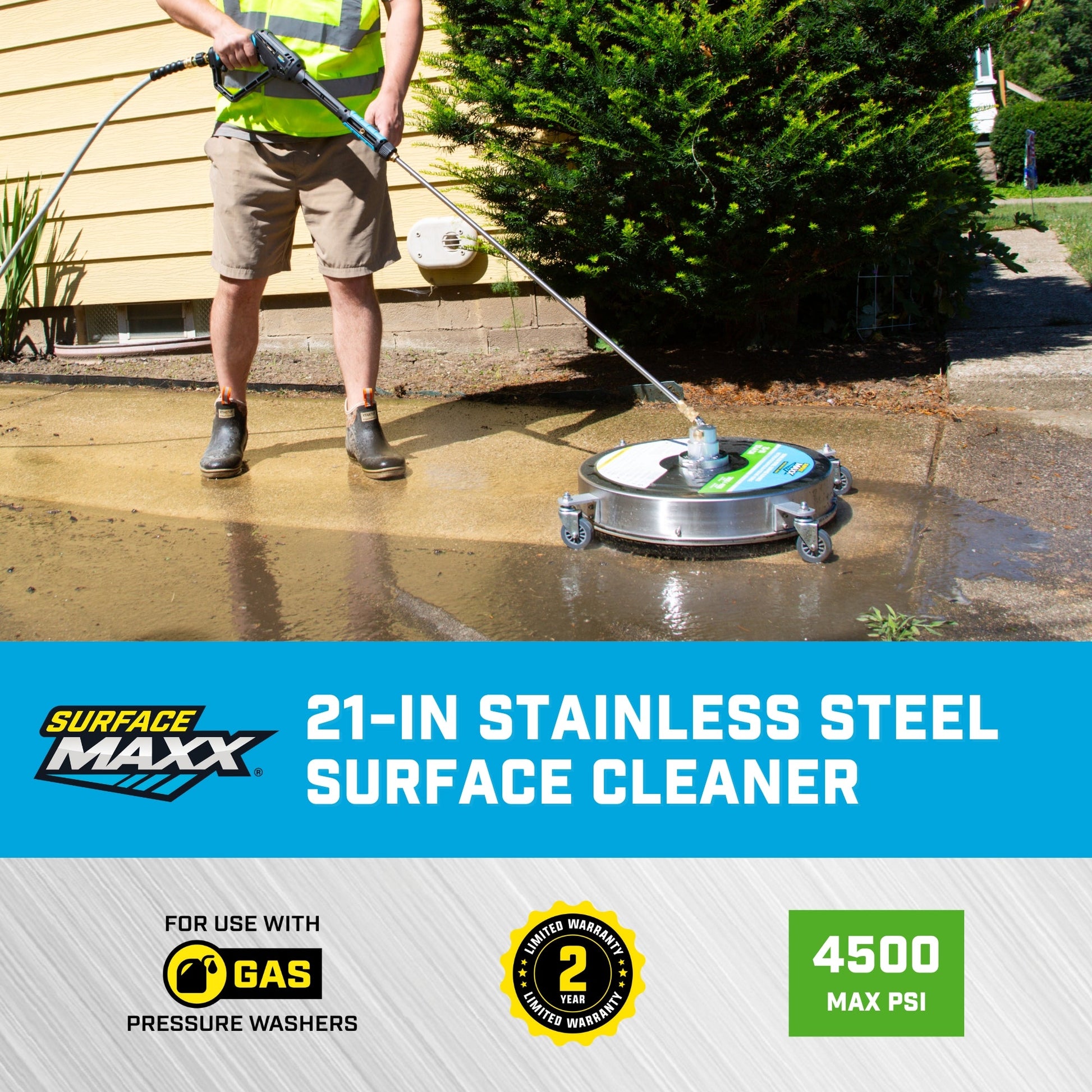 SurfaceMaxx 21 - inch Stainless Steel Surface Cleaner - SurfaceMaxx