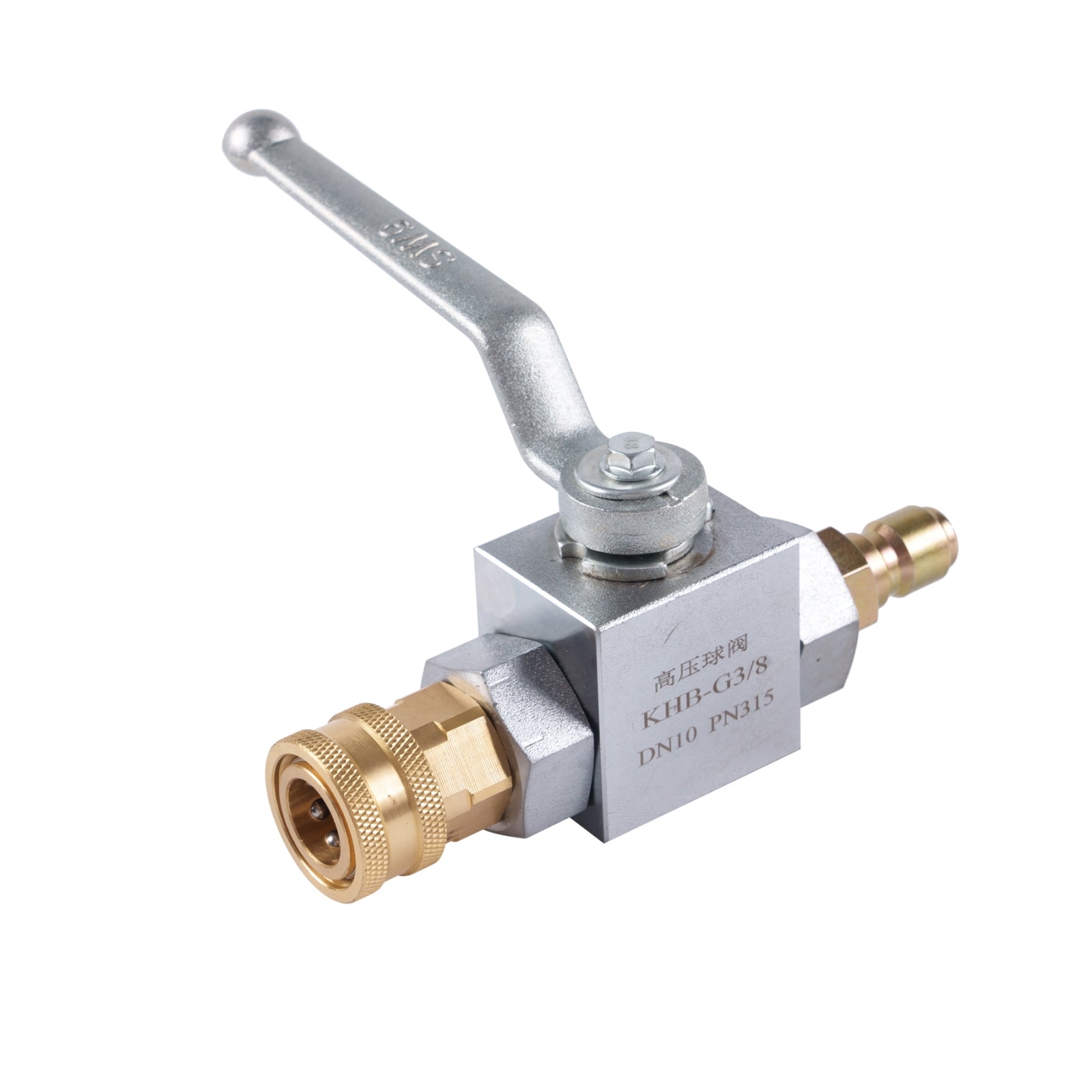 SurfaceMaxx 3/8 - in Plated Steel Ball Valve, 7000 PSI - SurfaceMaxx