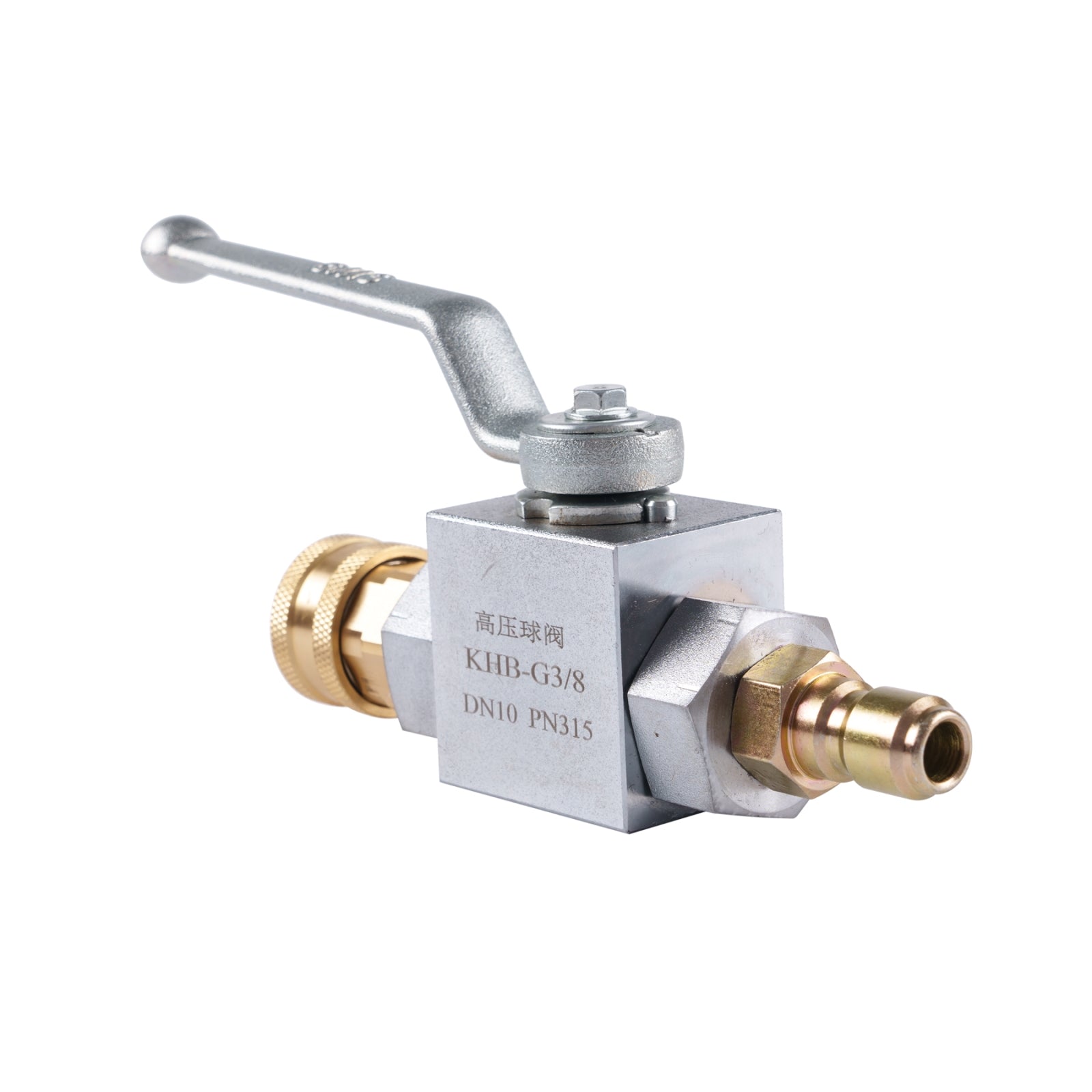 SurfaceMaxx 3/8 - in Plated Steel Ball Valve, 7000 PSI - SurfaceMaxx