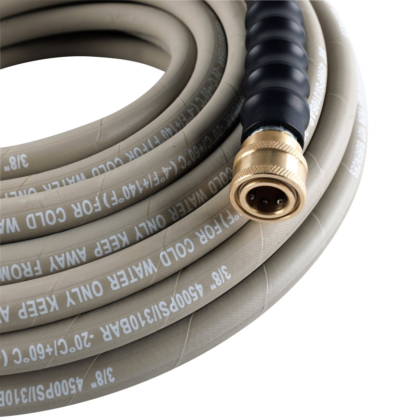 SurfaceMaxx 3/8 - in x 50 - ft Steel & Polyester Braided Pressure Washer Replacement Hose, Rubber Outer Jacket - SurfaceMaxx