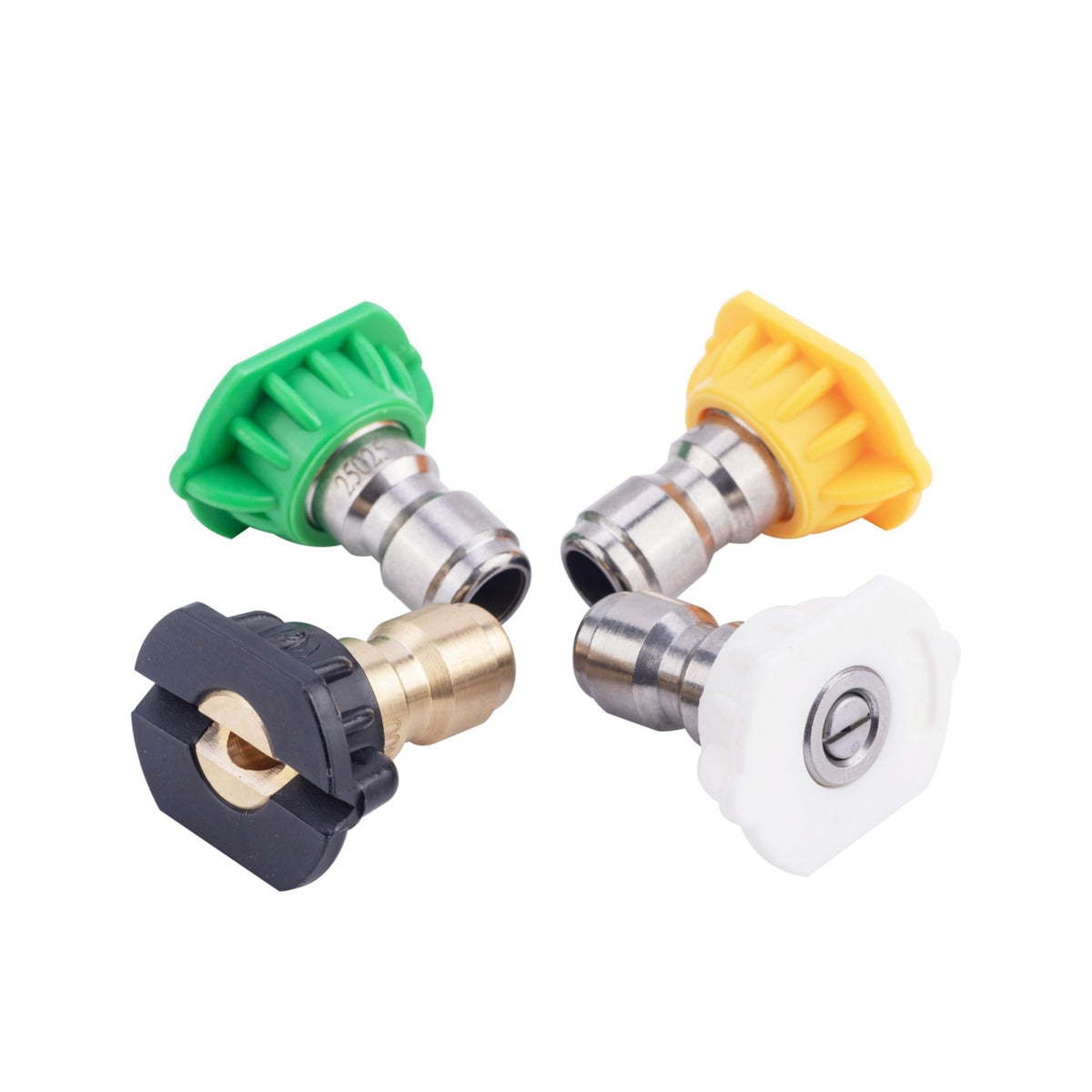 5-Pack Quick Connect 1/4" Pressure Washer Spray Tips – 5 Nozzle Set, 0-65 Degree, Stainless Steel & Copper