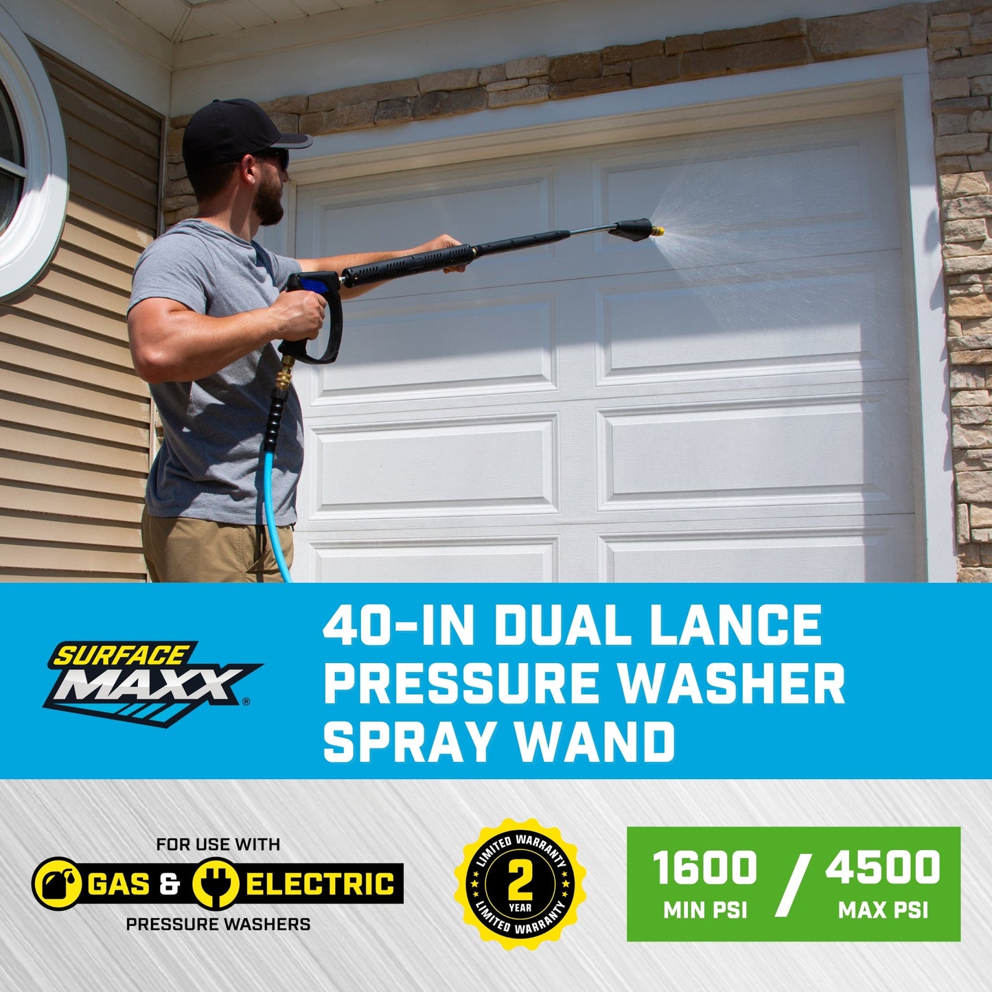 SurfaceMaxx 40 - in Dual Lance Pressure Washer Wand - SurfaceMaxx