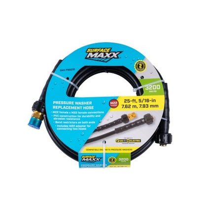 SurfaceMaxx 5/16 - in x 25 - ft Pressure Washer Replacement Hose