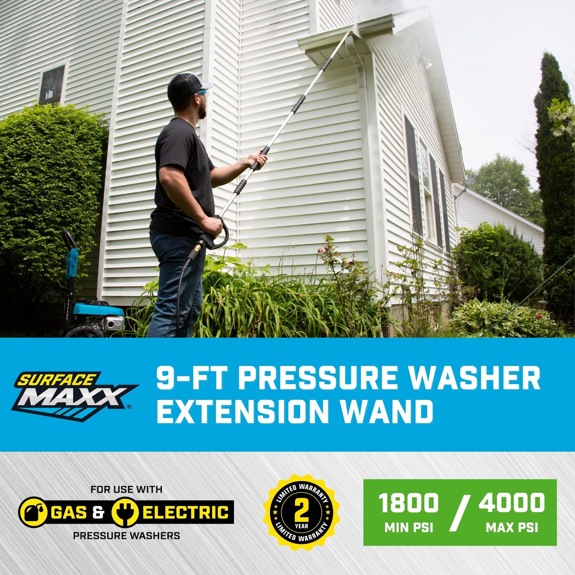 SurfaceMaxx 9 - ft Pressure Washer Extension Wand